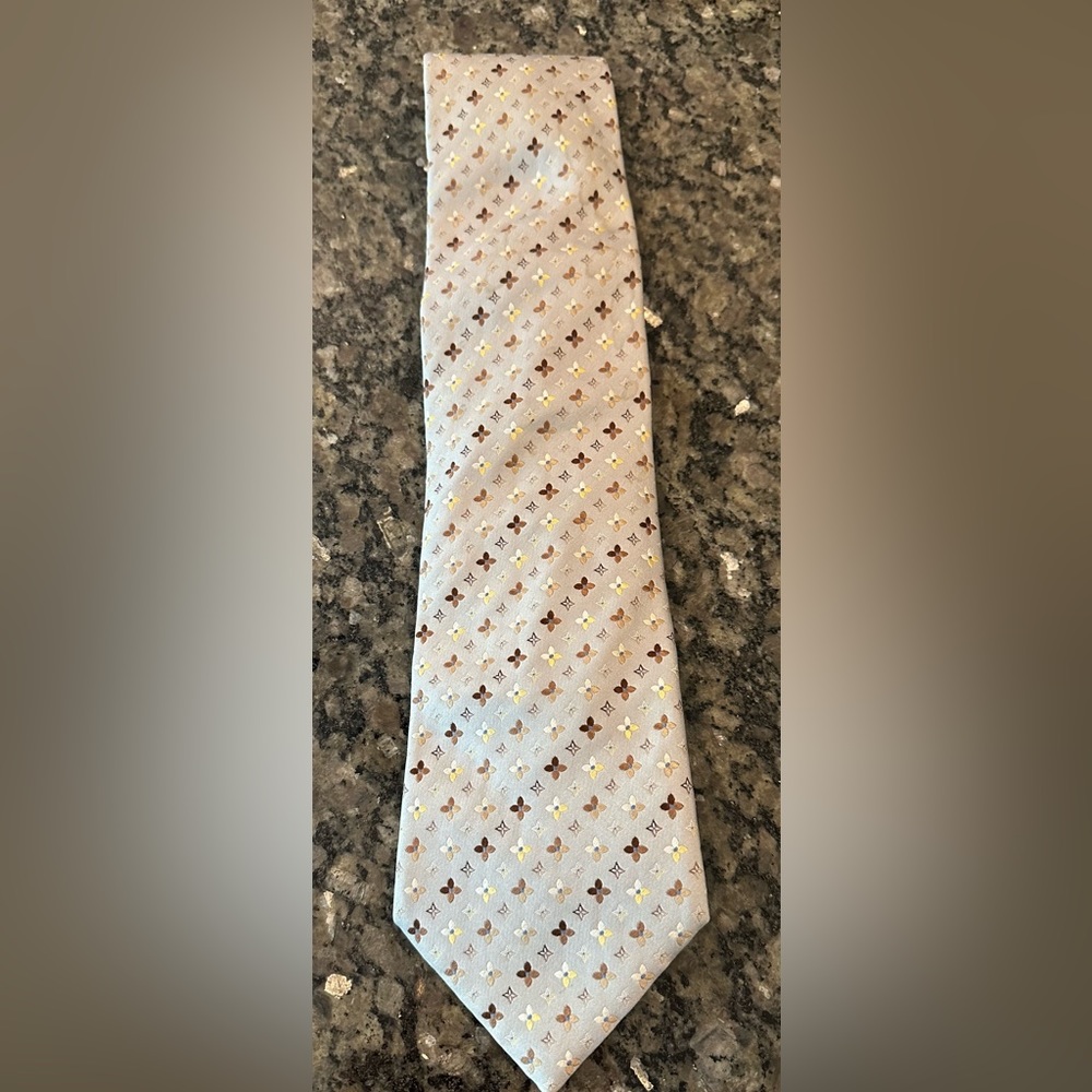 Silver Gray Louis Vuitton tie